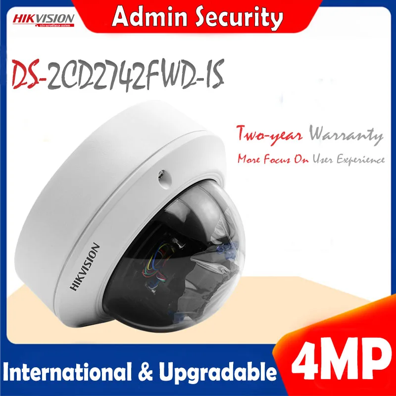 In Stock DS-2CD2742FWD-IS Original English Oversea Version IP housing 4MP WDR Vari-focal Dome Camera POE security Audio alarm |
