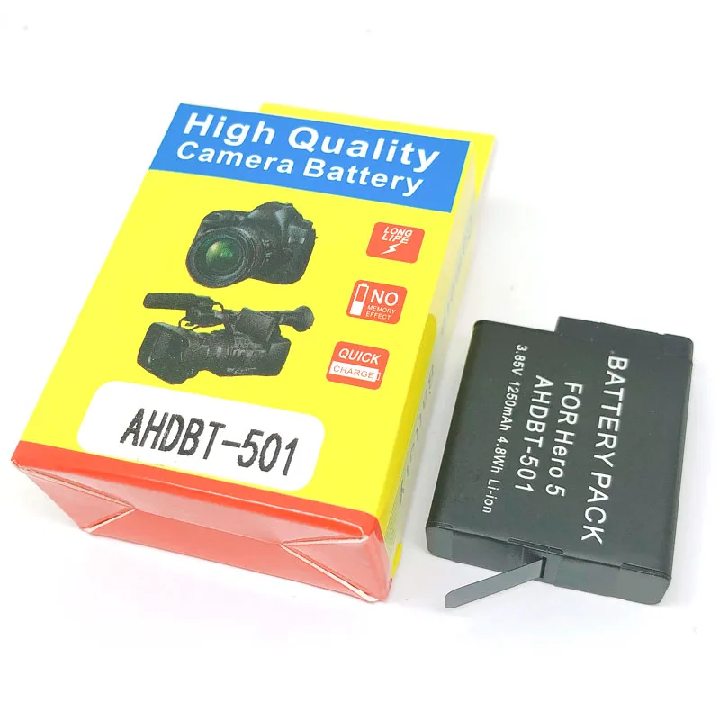 

AABAT-001 AABAT001 AHDBT-501 Battery for GoPro Hero 7 6 5 Sports Cam Go Pro Hero7 Hero6 Hero5 black silver white Action Camera