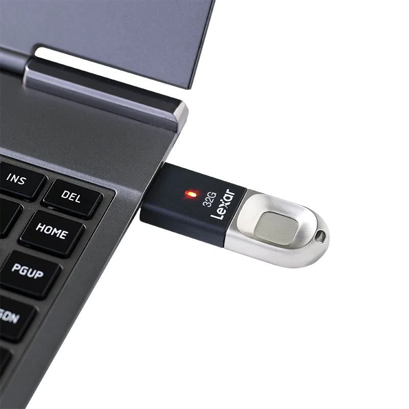 Lexar 32 ГБ, 64 ГБ, 128 г USB3.0 U диск F35 Скорость чтения 150 МБ/с. металл отпечатков пальцев шифрование U диск защиты конфиденциальности и безопасности