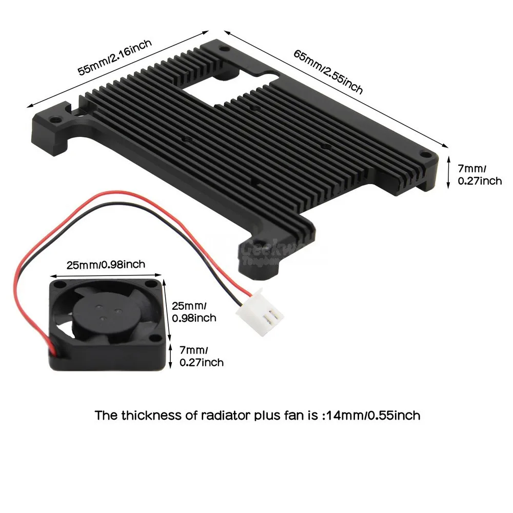 Raspberry Pi 4X825 2,5 дюймов SATA HDD/SSD Плата расширения памяти+ встроенный радиатор с вентилятором для Raspberry Pi 4 Модель B