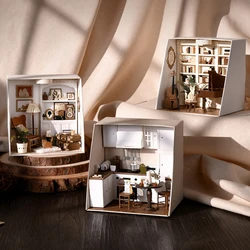 Kit de maison de poupée 3 en 1 pour bricolage, boîte de maison Miniature, théâtre, Roombox, Mini meubles de maison de poupée pour adultes, modèle d'assemblage en papier, jouets pour enfants, cadeaux 
