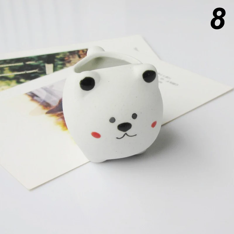 08 Economical Flower Pot Cute Cartoon Thumb Basin Succulents Meaty Ceramic for Home Decoration ds99 - Цвет: 08