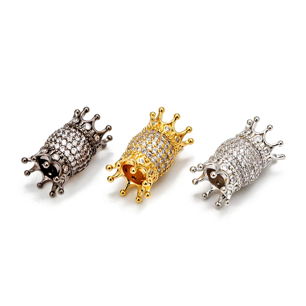 MEIBEADS 1 шт. CZ Циркон Роскошный Королевский браслет с шармом с короной мужской золотой Плетеный Регулируемый мужской браслет для хип-хопа ювелирный подарок BD21
