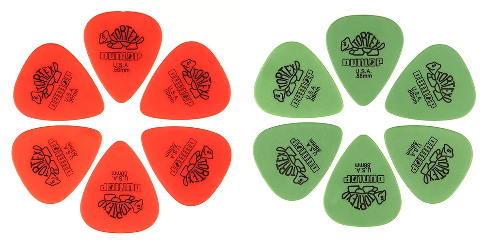 Description Picture 5 of item50pcs Dunlop Guitar Picks Electric Guitar Parts Plectrum Accessories 6 Kinds Thickness Pick With Box