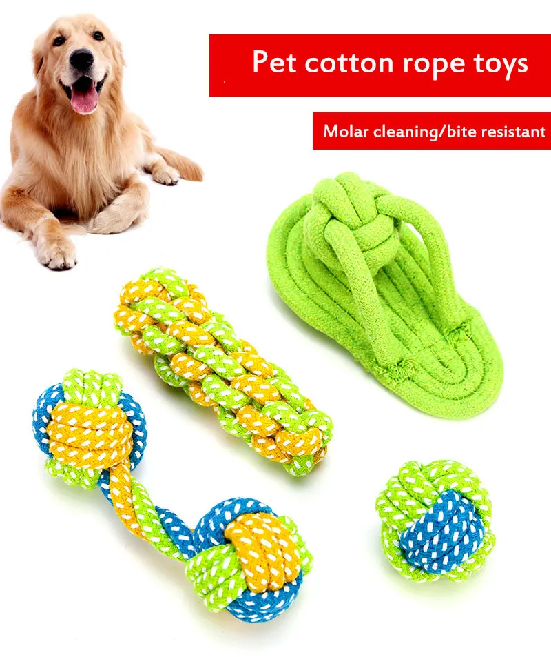 

Durable Interactive Toy Dog Green Durable Rope Ball Knot Pet Supplies Chew Dog Ball Molar Safety Weaven Animal Playing Pet Goods