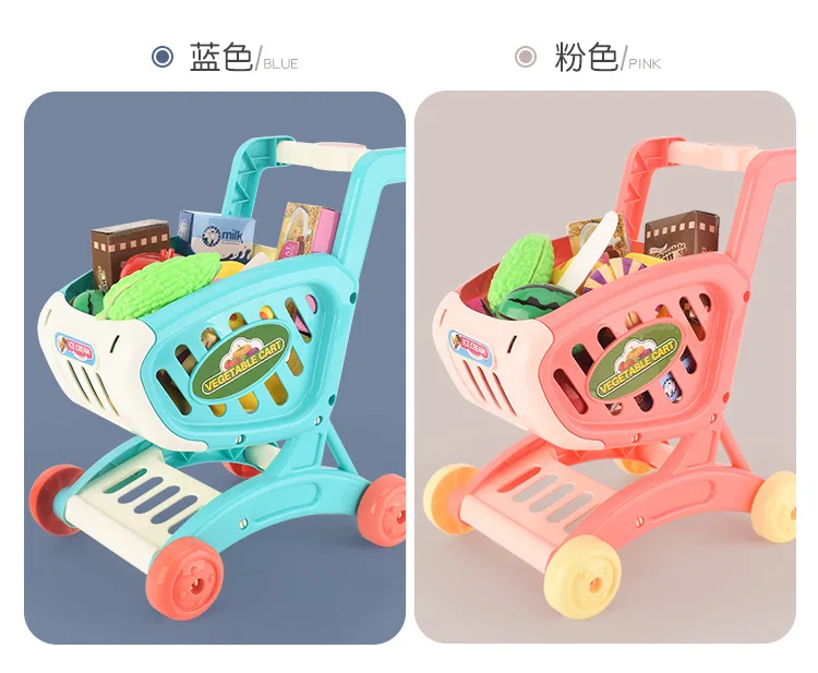 Simuliert Wagen Supermarkt Einkaufen Kinder Spielküche Trolley Langlebig Neue 