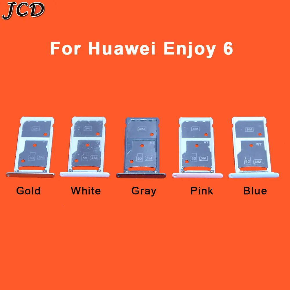 JCD для huawei Enjoy 6 6A 6S лоток для sim-карты и SIM/Micro лоток для карт SD Держатель sim-карты Запасные детали