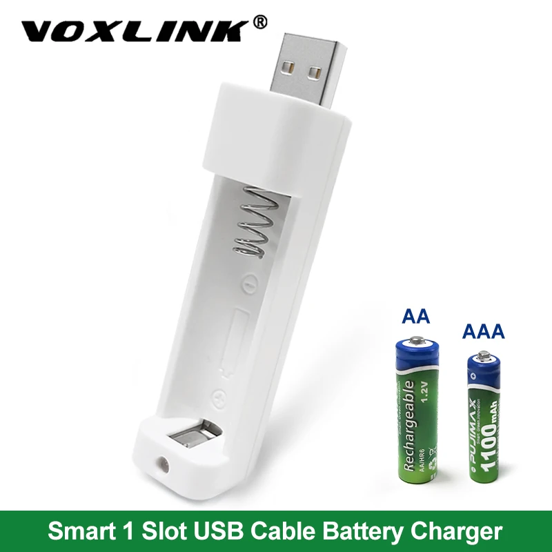 

VOXLINK Battery Charger For AA/AAA Rechargeable Batteries Charger For remote control microphone camera digital mouse flashlight
