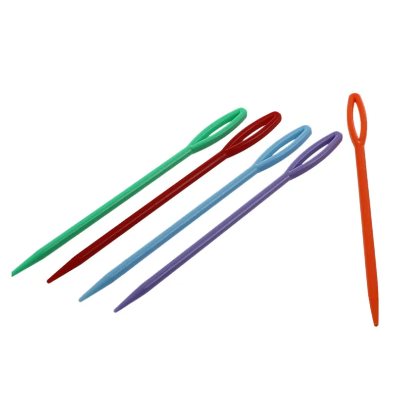 Hot 20/10pcs 2 Size Small Large Children's Plastic Needles for