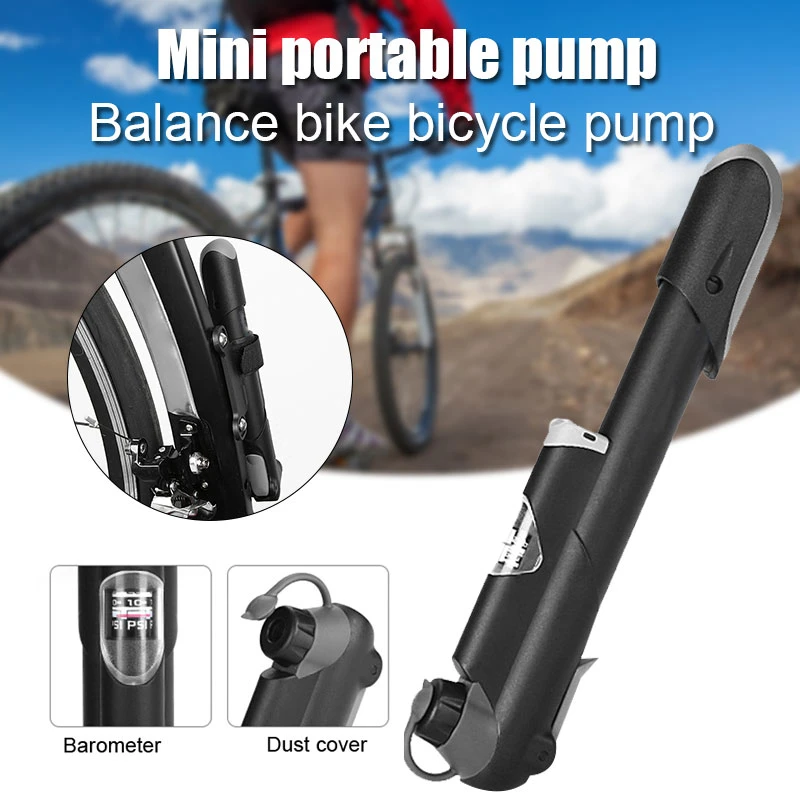 Portable Bicycle Pump Mini Hand Cycling Air Ball Toy Tire Inflator Bike MTB