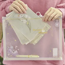 А4 матовые пластиковые прозрачные карманы студенческий лист прозрачная бумажная сумка для хранения документов лист протекторы Органайзер 4 шт./набор