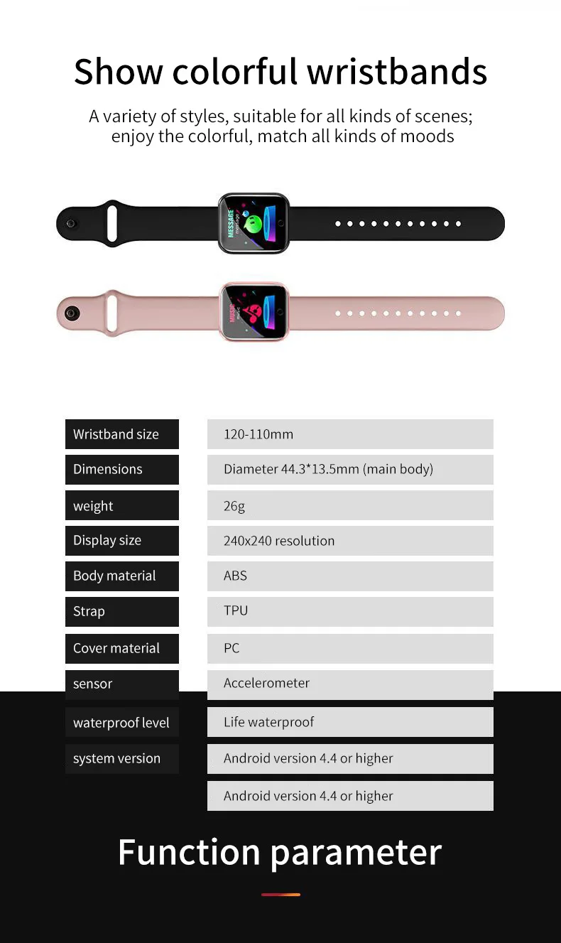 2021 New Smart Bracelet D20 Color Screen Waterproof Health Blood Pressure Heart Rate Sleep Monitoring Bluetooth Sports Bracelet
