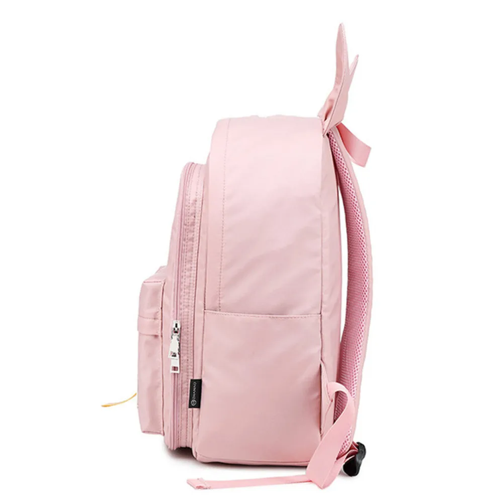Женский Большой Вместительный рюкзак, Холщовый Водонепроницаемый Школьный рюкзак с милыми заячьими ушками, Студенческая дорожная сумка для девушки, школьная сумка для ноутбука