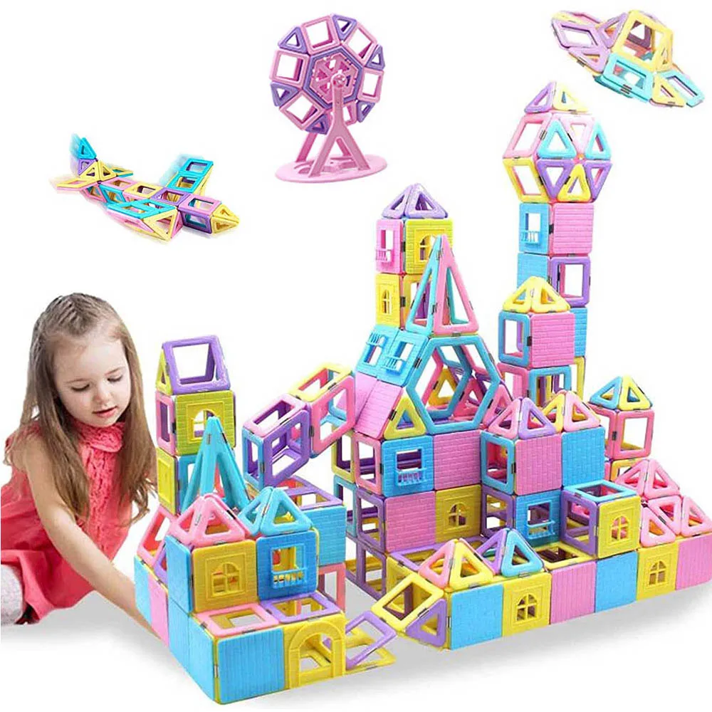 32-269PCS Magnetic Building Blocks Construction Set Magnets Constructor Stacking Toys for Children Kids Best Birthday Gift | Игрушки и