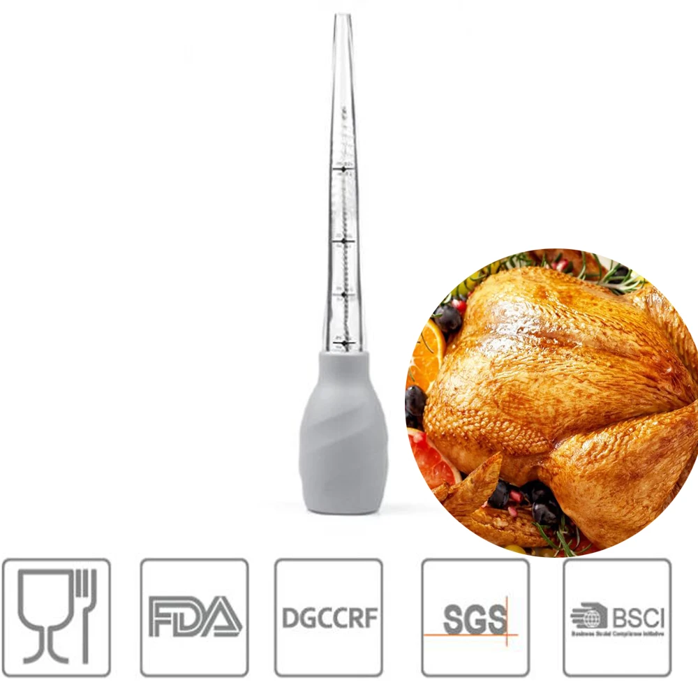 

Silicone Oil Bottle With Brush BBQ Straw Type Oil Bottle Oil Pump Silicone Test Tube Baking Turkey Oil Bottle Drop Oil Pipe Kitc