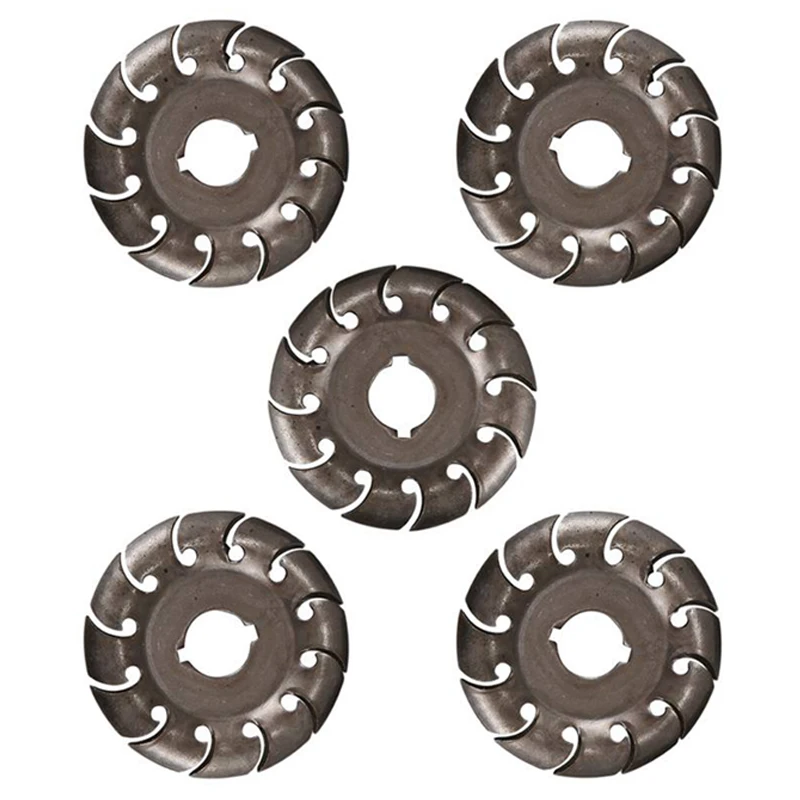 

12 Teeth 65mm Wood Carving Disc Angle Grinder Accessories Wood Forming Wood Carving Disc Woodworking Tools 5Pcs