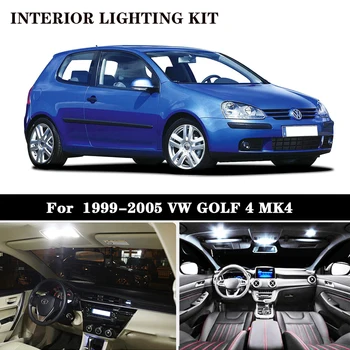 

15pcs LED license plate lamp + Interior dome light full Kit for 1999-2005 VW for GOLF 4 MK4 LED Bulb