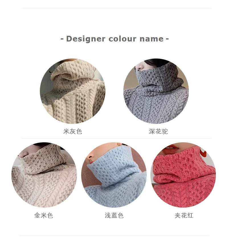 High collar100% pure wool sweater female autumn winter pile pile collar vintage twisted loose loose lazy wind sweater tide