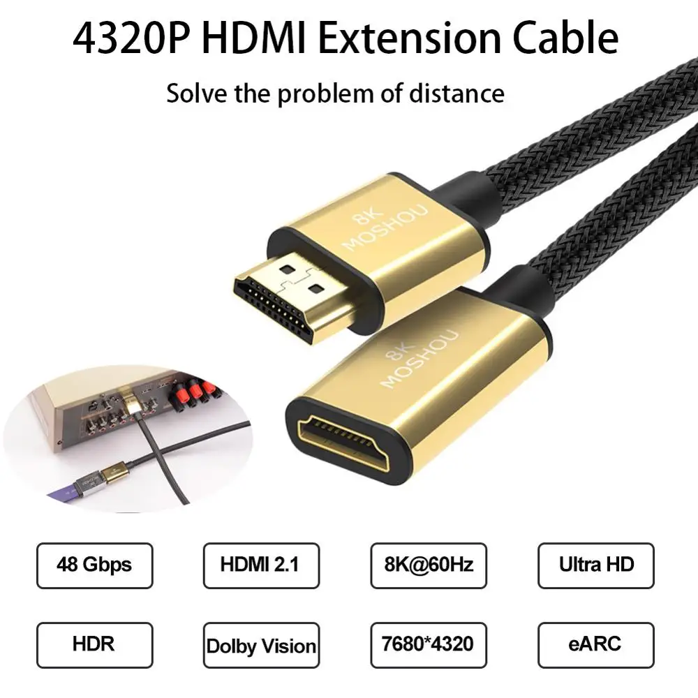 HDMI кабель Папа мама 2 1 4K 120 Гц 8K 60 48 Гбит/с|Кабели HDMI| |