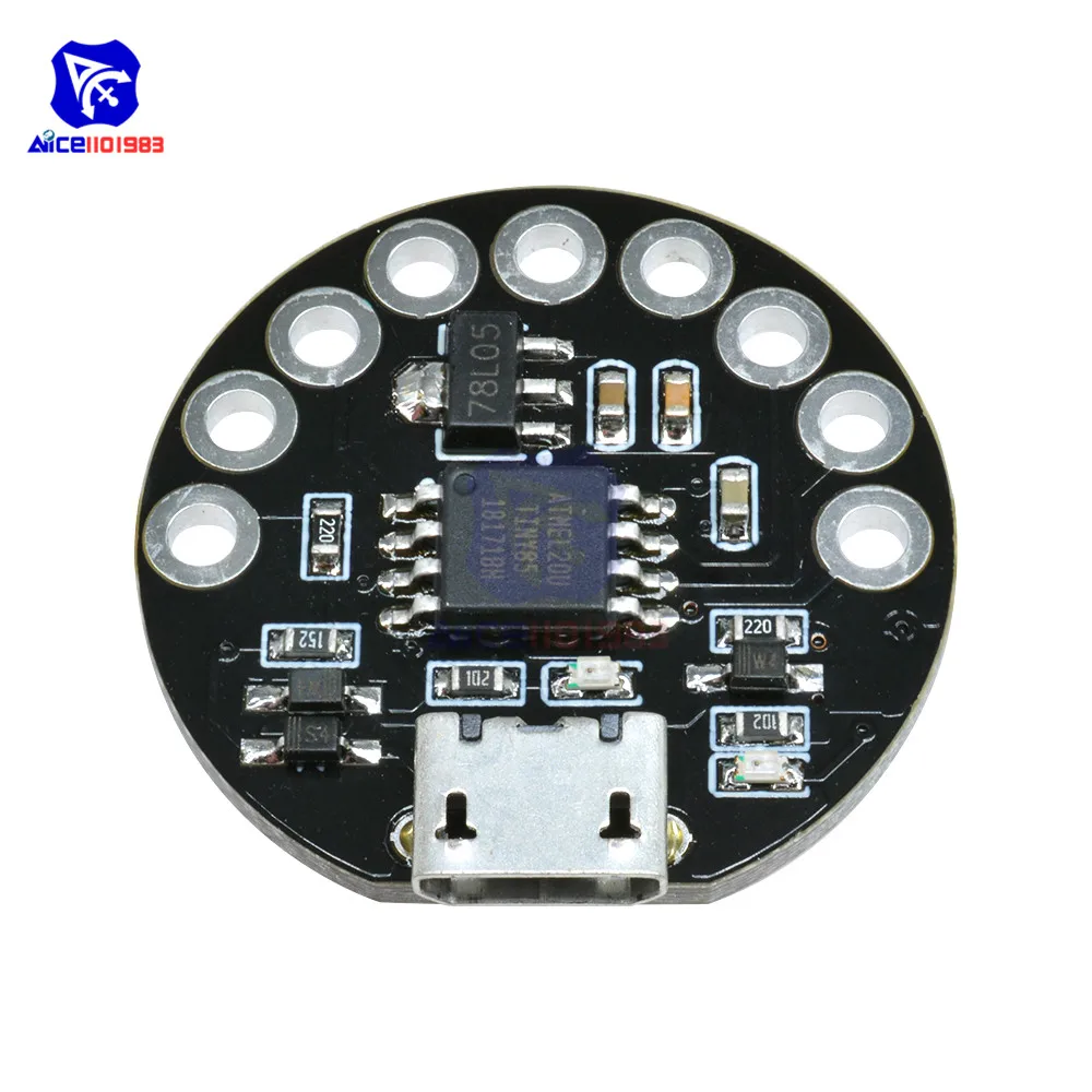 Макетная плата LilyTiny LilyPad ATtiny85 переносной модуль программируемый SRAM Digispark CJMCU