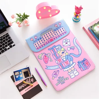 

Bentoy Milkjoy Cartoon Print Laptop Bag Travel 12 15 13.3 Inch Business Mac Ipad Case Kawaii Korea Computer Bag