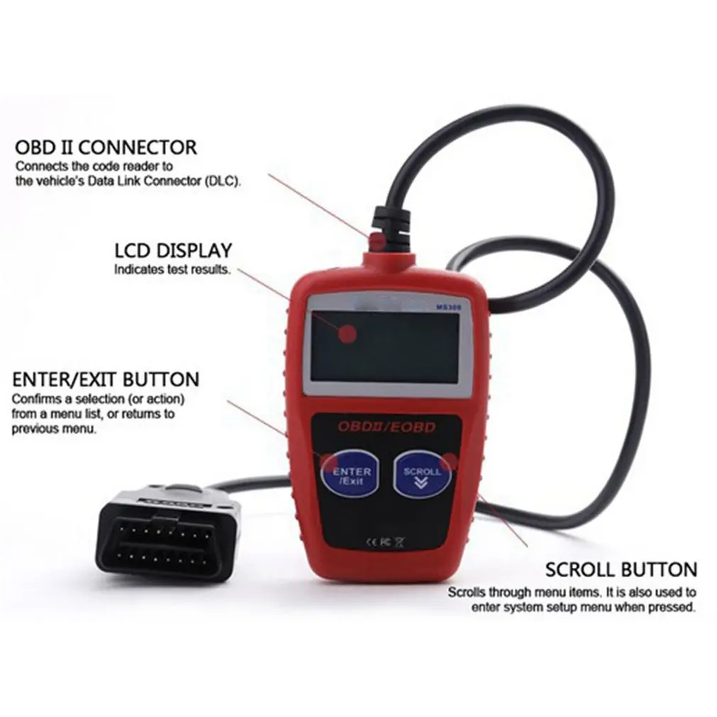 MS309 OBD2 Scanner Multi-languages Automotive Scanner Engine Diagnostic Tool ODB 2 EOBD MS309 Auto Diagnostic Scan Tool