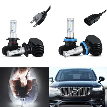 

4x For Volvo XC90 2003-2014 H7 & H11 Headlight LED Combo White 6500K Bulbs Kit