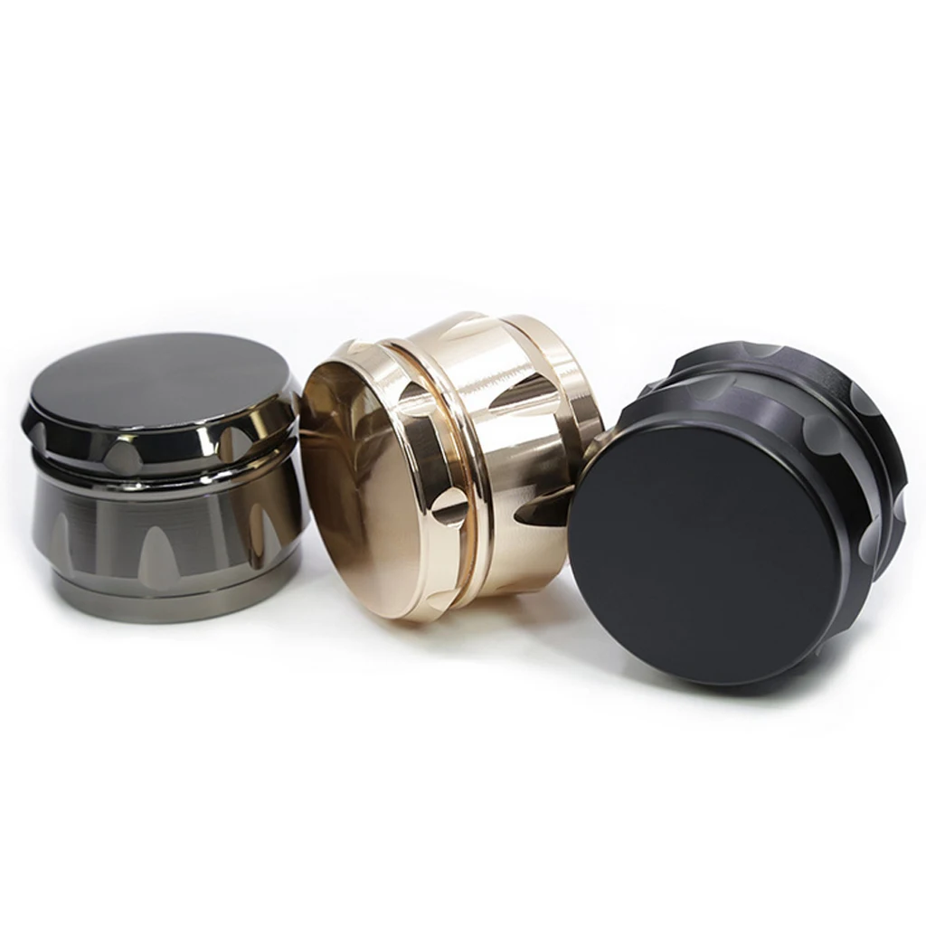 4 Layer Metal Herb Spice Grinder Herbal Zinc Alloy Smoke Mill Crusher 63mm