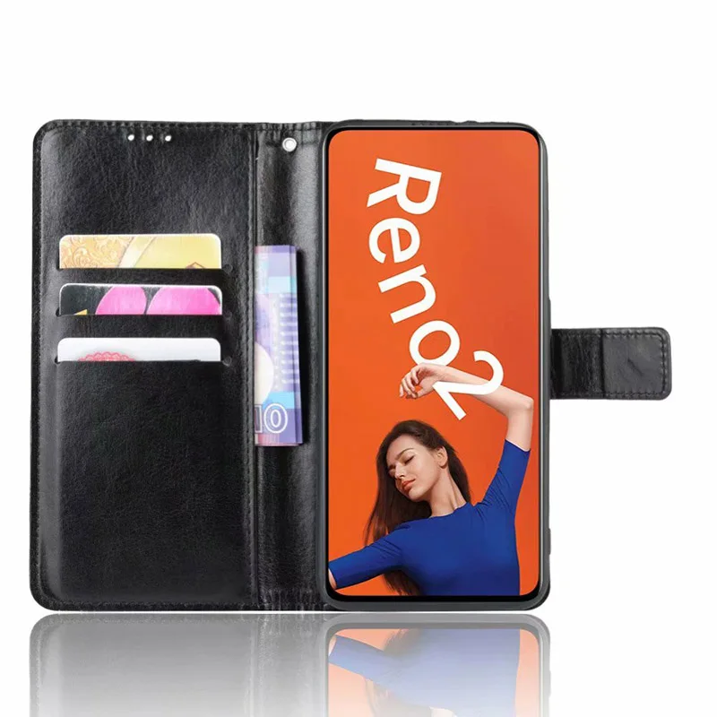 Для OPPO Reno 2 флип кожаный чехол для OPPO Reno 2 кошелек Карманный чехол для OPPO Reno2 защитный чехол для мобильного телефона