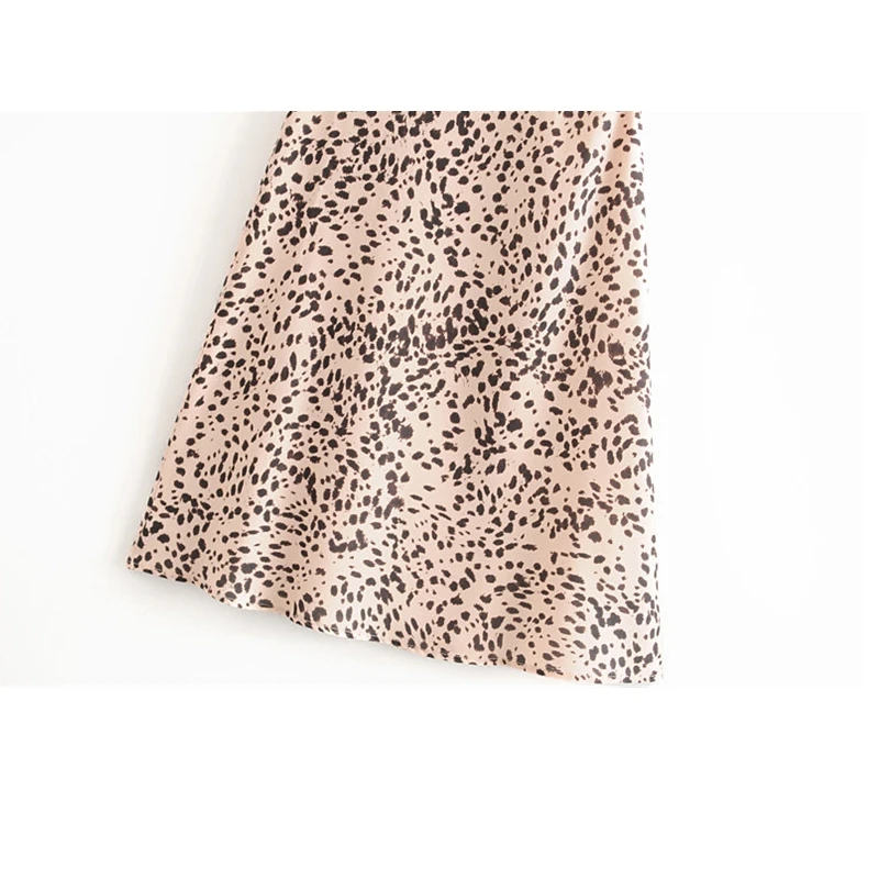 Модная женская юбка с леопардовым узором Faldas Mujer, на молнии, с талией, трапециевидная Женская Повседневная шикарная юбка до середины икры