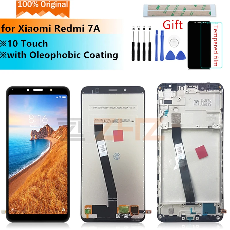 

Original for Xiaomi Redmi 7A LCD display touch screen digitizer Assembly with frame 10 Touch 7a screen replacement repair parts