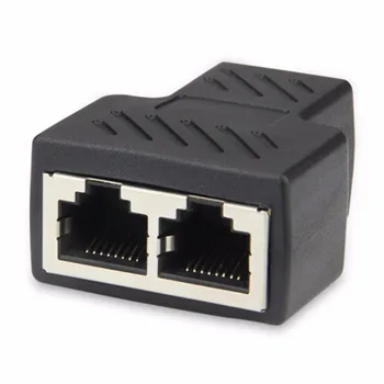

2PCS RJ45 Ethernet LAN Network Y Splitter 3 Ports Coupler Connector 1 To 2 Socket Splitter Connector Female Socket Network Plug