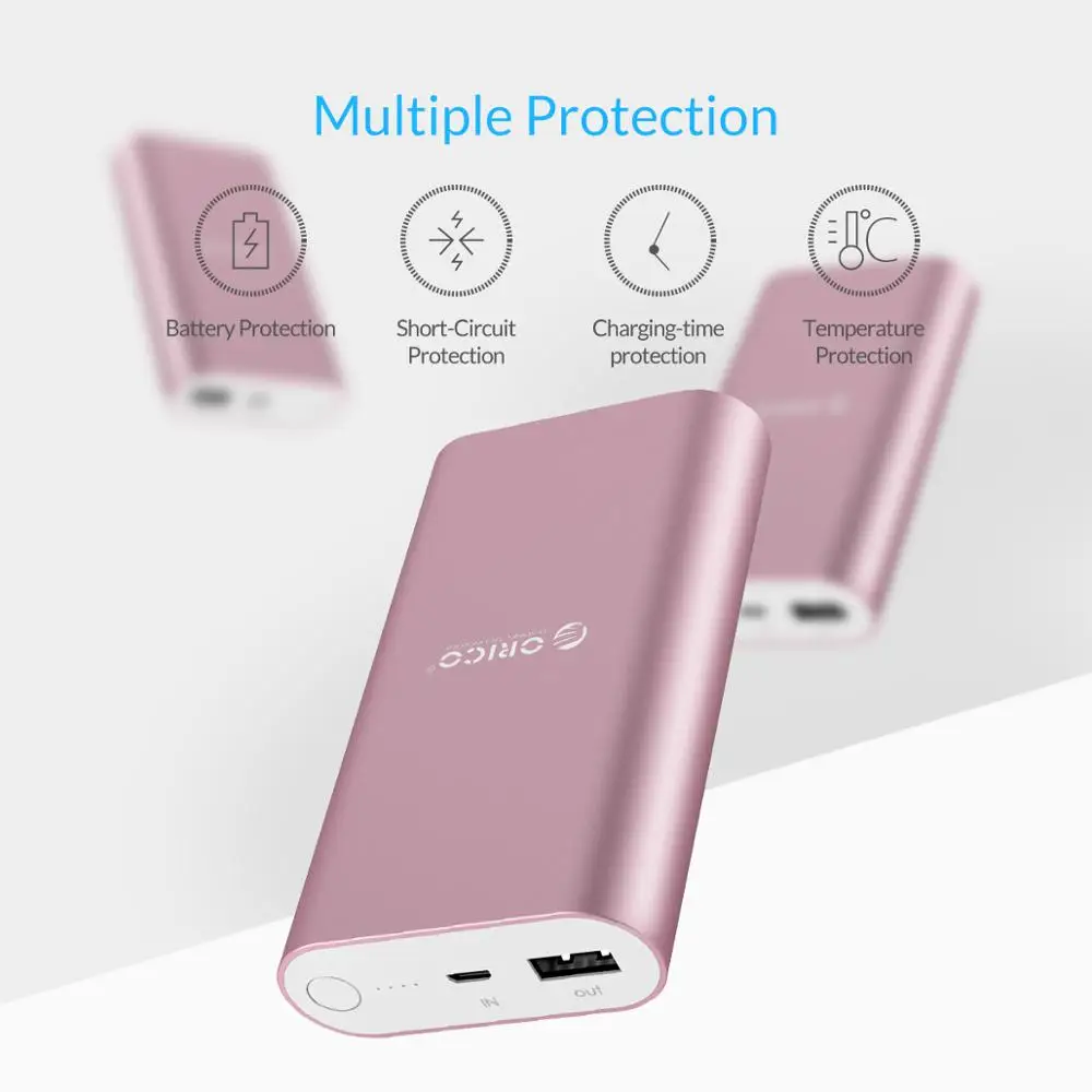  ORICO 10050mAh Power Bank Quick Charge 3.0 Fast Charge USB External Battery Bank for iphone Xiaomi 