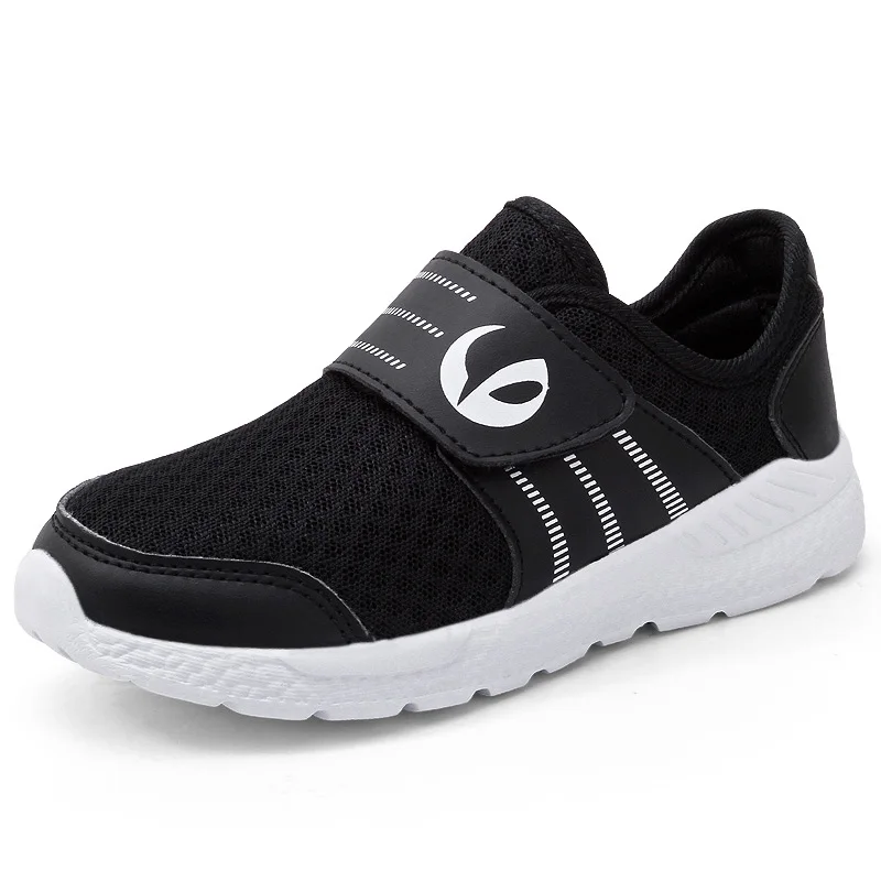 Autumn Kids Shoes Breathable Mesh Sneakers Outdoor Girls Boys Shoes Children Casual Shoes Spring Flat Sneakers Sapato Infantil - Цвет: Черный
