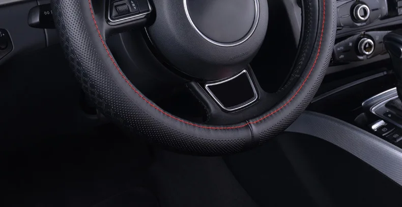 Tiguan Sagitar Lavida CC Bora Jetta чехол из натуральной кожи для рулевого колеса автомобиля Honda CRV Helter Skelter Fit