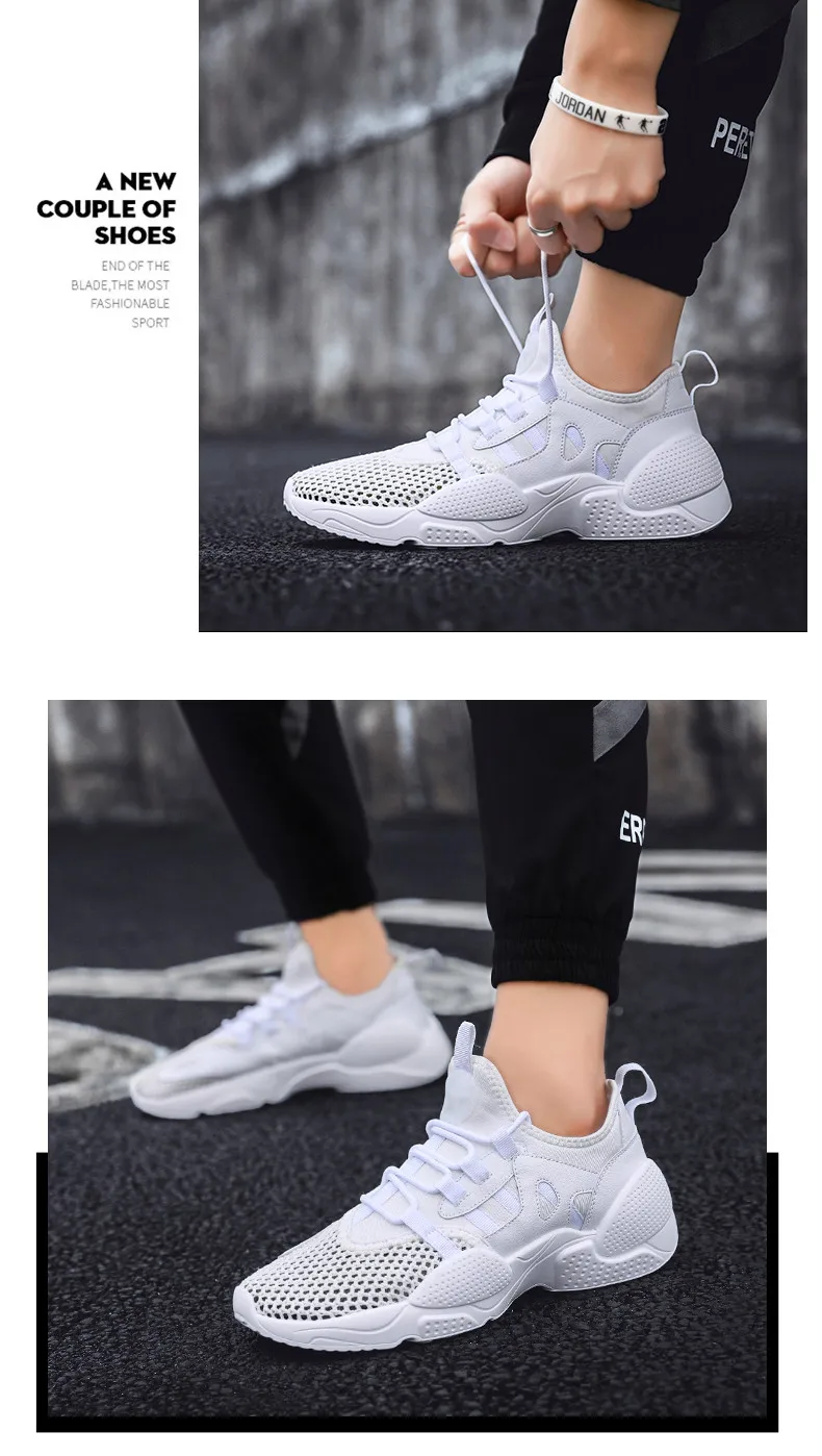 Мужская легкая дышащая сетка повседневная обувь красовки Mocassin Баскетбольная обувь износостойкая Нескользящая Уличная обувь для бега