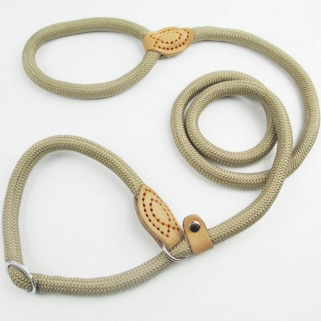 Beige Поводок для цепной поводок для домашних животных, поводок для ходьбы, нейлоновый поводок для альпинизма, веревка для щенка, тяга для маленьких средних и больших собак - Цвет: Beige