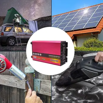 

Modified Sine Wave Inverter DC 12/24V to AC 220V 3000W with Universal Socket USB Port for Car Solar Power Inverter