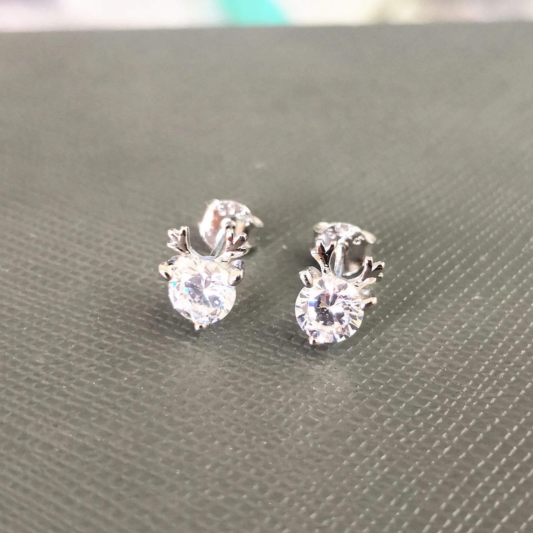 Серьги из серебра 925 пробы с оленями Ms S925|Серьги-гвоздики| |