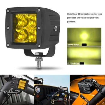 

Shockproof LED working light Lamp Bulbs Waterproof 3000K 3 inch Spot Beam