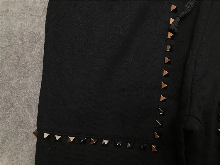 Высокая Новинка Хлопок Люкс 19ss металлические заклепки карманы удобные Классические Пейсли 4 белые брюки, тренировочные брюки в повседневном стиле утолщаются# m2