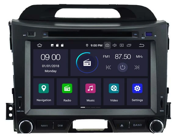 RUISO 4g+ 64g 8-Core dvd-плеер для автомобиля Android 9,0 для KIA SPORTAGE R2011 автомобильный мультимедийный DVD Авто Радио Стерео 1080P GPS wi-fi DVR dab obd ips