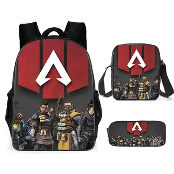 

Children Primary School Bags for Teenagers APEX Legends Pattern Book Bags Kids 3pcs/set Schoolbags Satchel