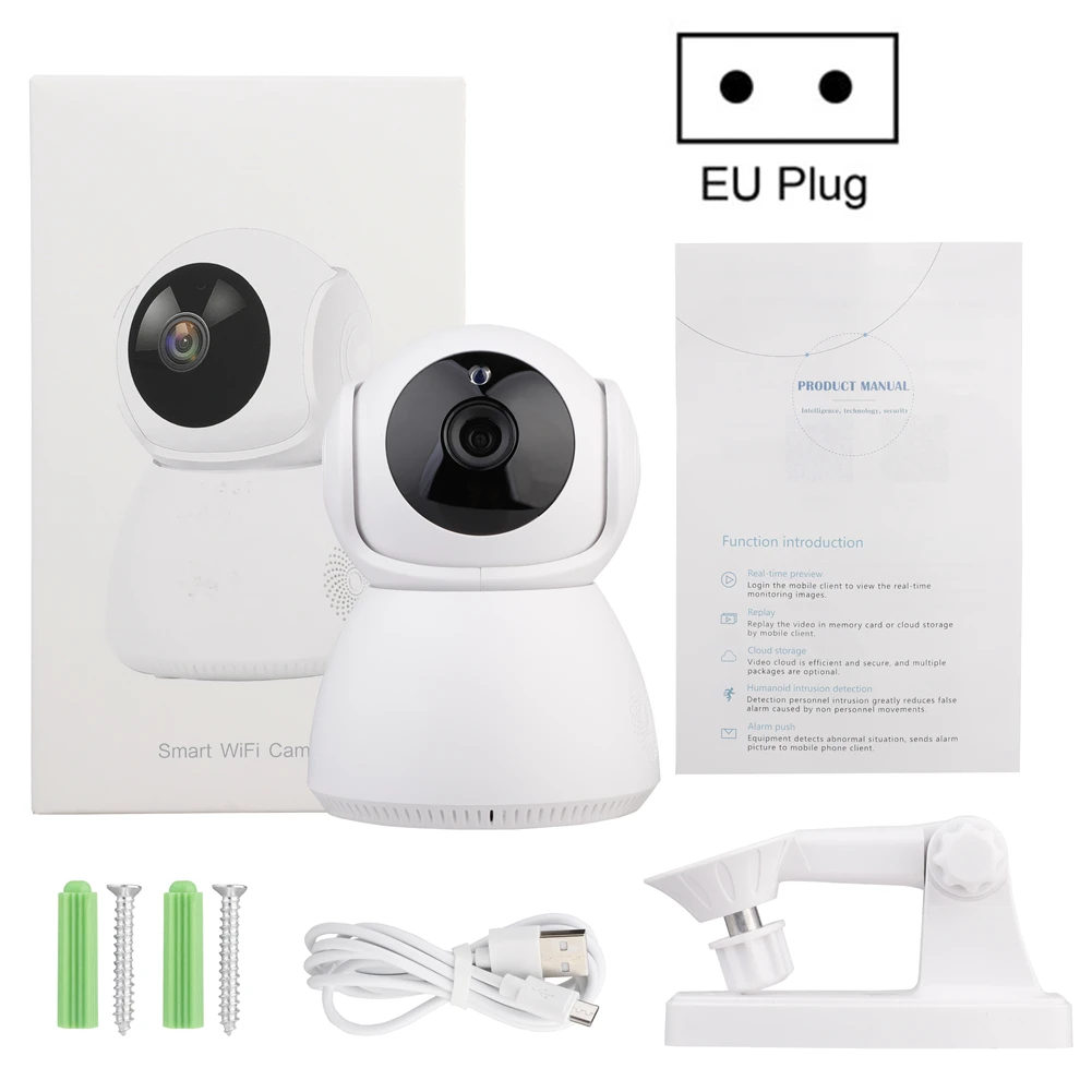 1080P 2MP домашняя ip-камера безопасности беспроводная WiFi камера Wi-Fi CCTV видеонаблюдение ИК ночного видения умная Радионяня Камера - Цвет: EU PLUG