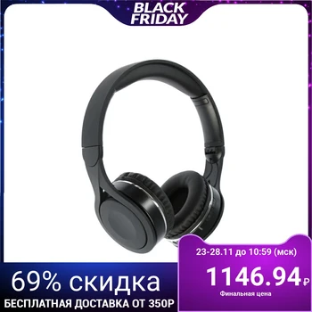 

Headphones Gorsun E90, wireless, full-size, microphone, BT v4.1, 400 mAh, black 4556500