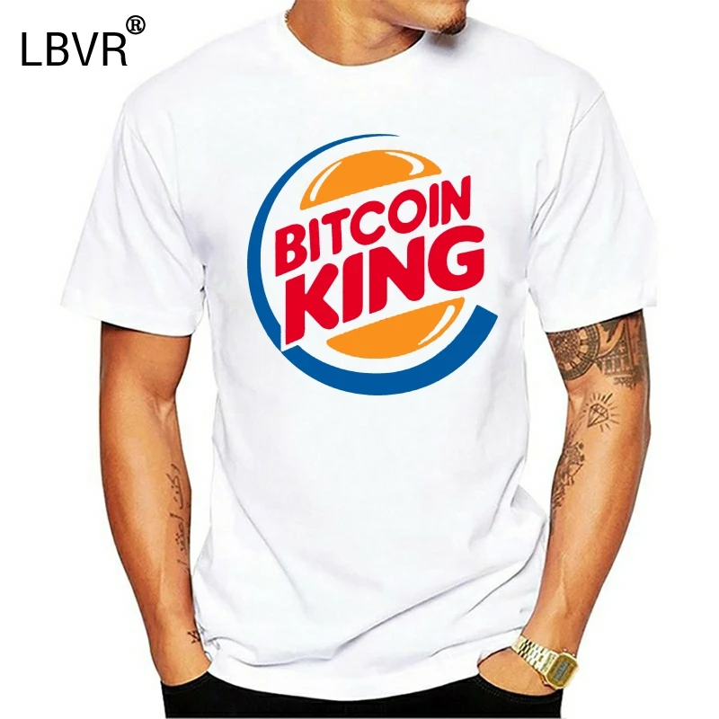 Bitcoin King футболка звонка забавные гамбургер монета Биткоин криптовалюты Hodl из