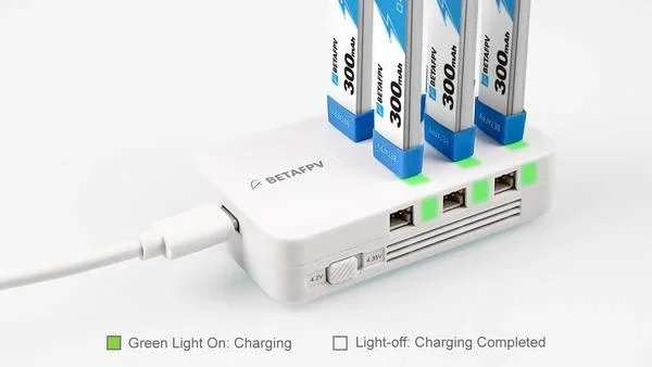 BETAFPV 6 Ports 1S Battery Charger Adapter for PH2.0 BT2.0 Plug Battery