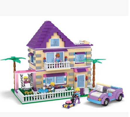 

Cogo Building Blocks Fight Inserted Assembled Toys Dreamy GIRL'S Educational Toy Villa Assembled Building Blocks 14512