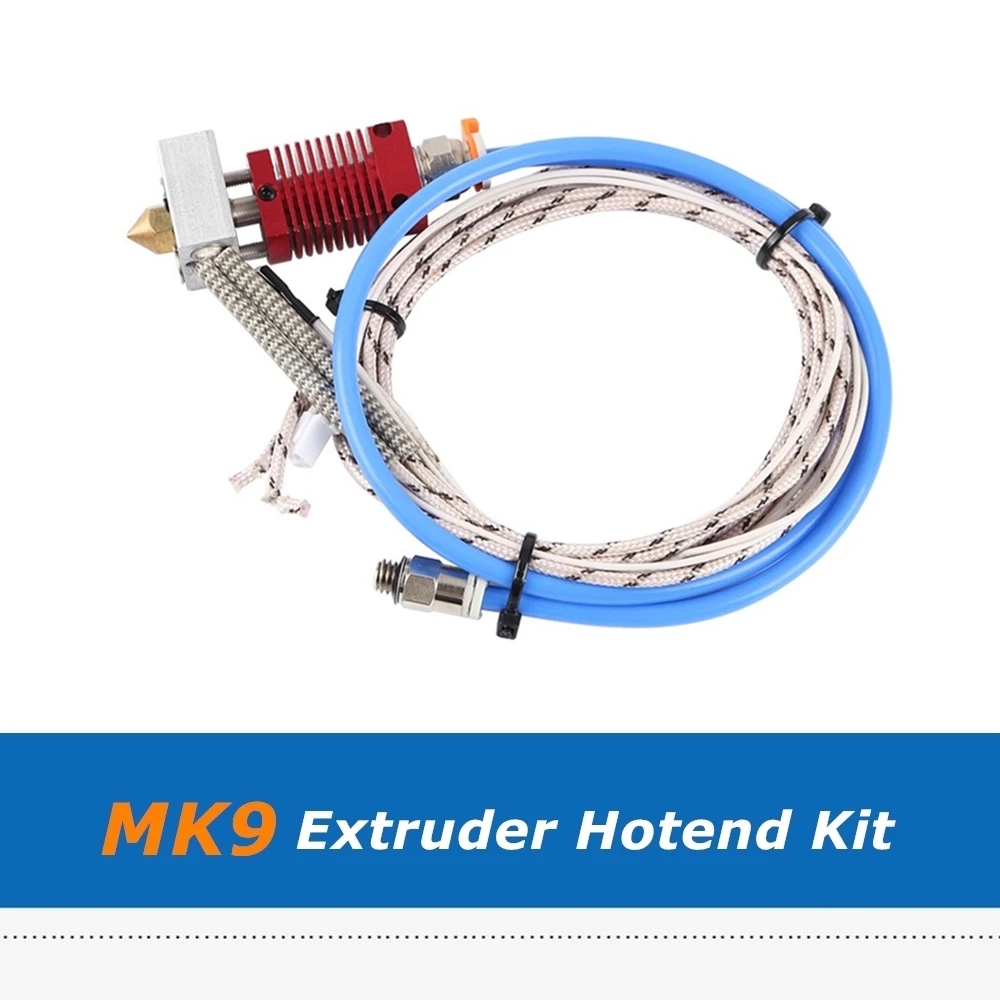 1 шт. MK9 экструдер Hotend Bowden 24 в 50 Вт печатающая головка 0,4 мм Насадка с силиконовым носком для Ender-3 3PRO CR-10S части 3d принтера