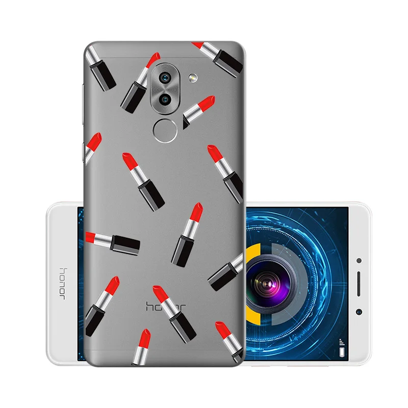 W022 Мягкий чехол из ТПУ, чехлы для huawei Honor 6X, силиконовый прозрачный чехол для huawei GR5, BLL-L21 BLN-AL10 Honor6X mate 9 Lite - Цвет: W022